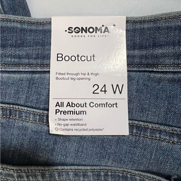 Sonoma Women’s 24W All About Comfort Premium Bootcut Stretch Denim Jeans NWT - Picture 9 of 9
